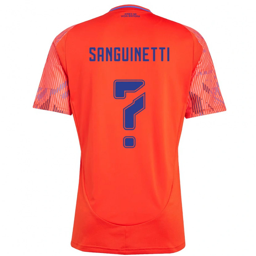 Danxen Dame Fernando Sanguinetti #0 Oransje Rød Bortetrøye Drakt Trøye 2025/26 Skjorter T-Skjorte