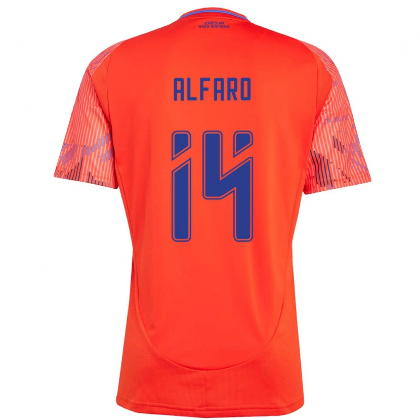 Danxen Dame Julián Alfaro #14 Oransje Rød Bortetrøye Drakt Trøye 2025/26 Skjorter T-Skjorte