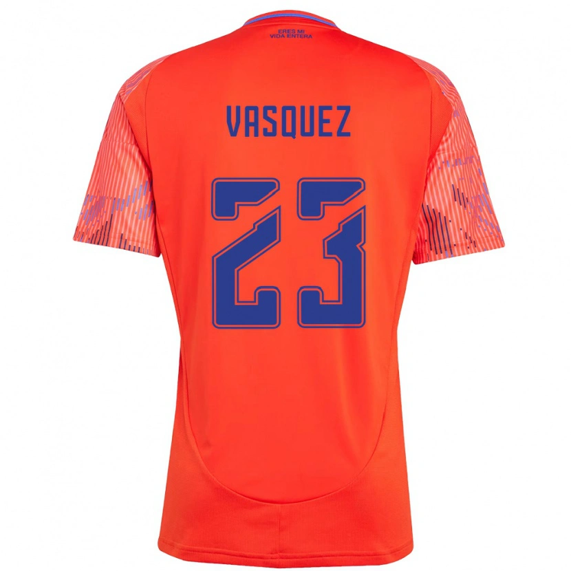 Danxen Dame Ignacio Vásquez #23 Oransje Rød Bortetrøye Drakt Trøye 2025/26 Skjorter T-Skjorte
