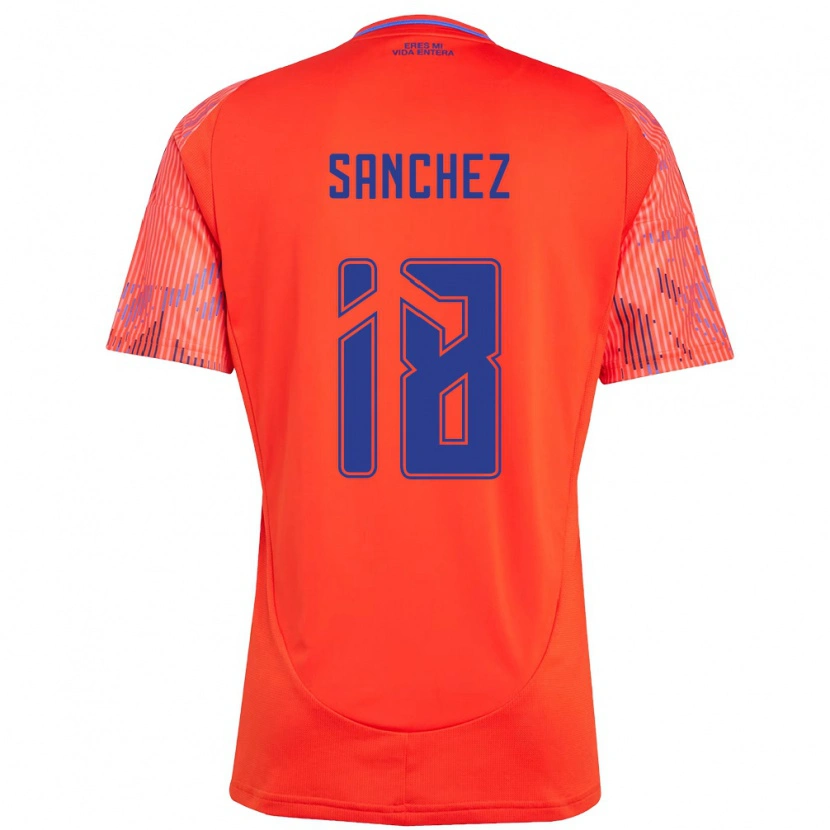 Danxen Dame Bárbara Sánchez #18 Oransje Rød Bortetrøye Drakt Trøye 2025/26 Skjorter T-Skjorte