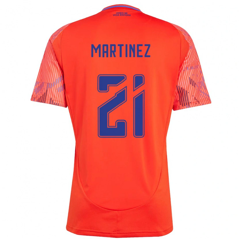 Danxen Dame Maria Martínez #21 Oransje Rød Bortetrøye Drakt Trøye 2025/26 Skjorter T-Skjorte