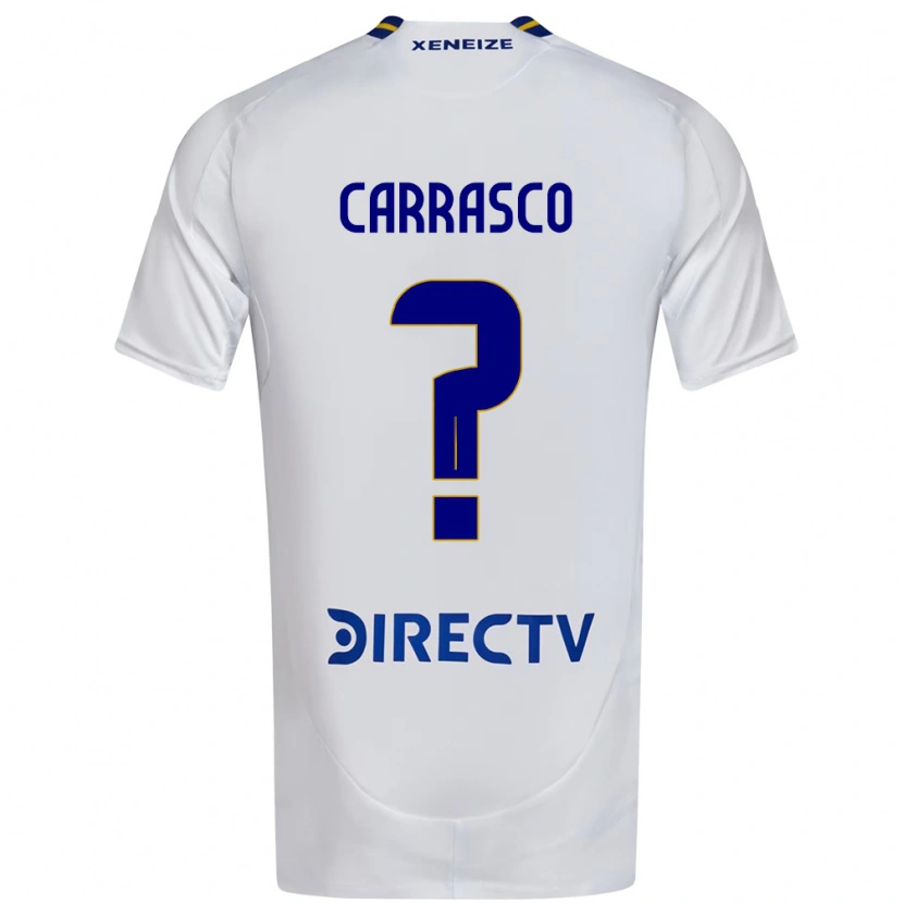 Danxen Dame Julian Carrasco #0 Hvit Blå Bortetrøye Drakt Trøye 2025/26 Skjorter T-Skjorte