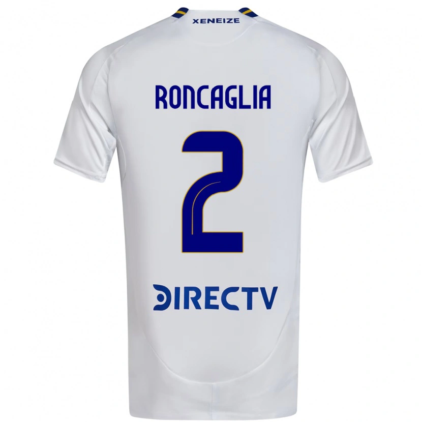 Danxen Dame Facundo Roncaglia #2 Hvit Blå Bortetrøye Drakt Trøye 2025/26 Skjorter T-Skjorte