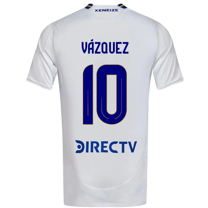Danxen Dame Lucas Vázquez #10 Hvit Blå Bortetrøye Drakt Trøye 2025/26 Skjorter T-Skjorte