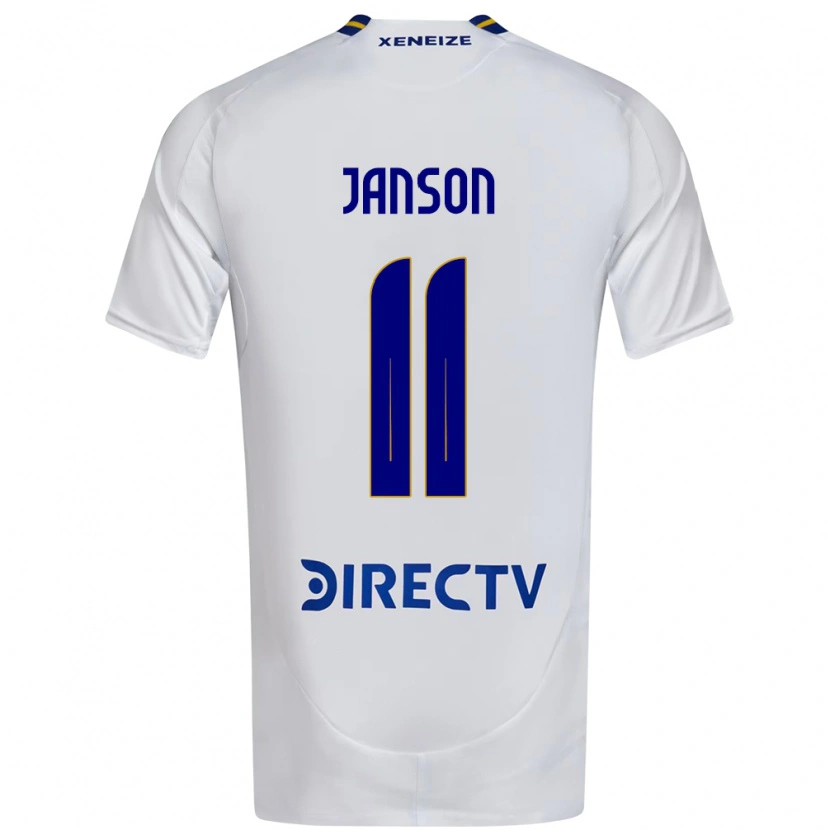 Danxen Dame Lucas Janson #11 Hvit Blå Bortetrøye Drakt Trøye 2025/26 Skjorter T-Skjorte