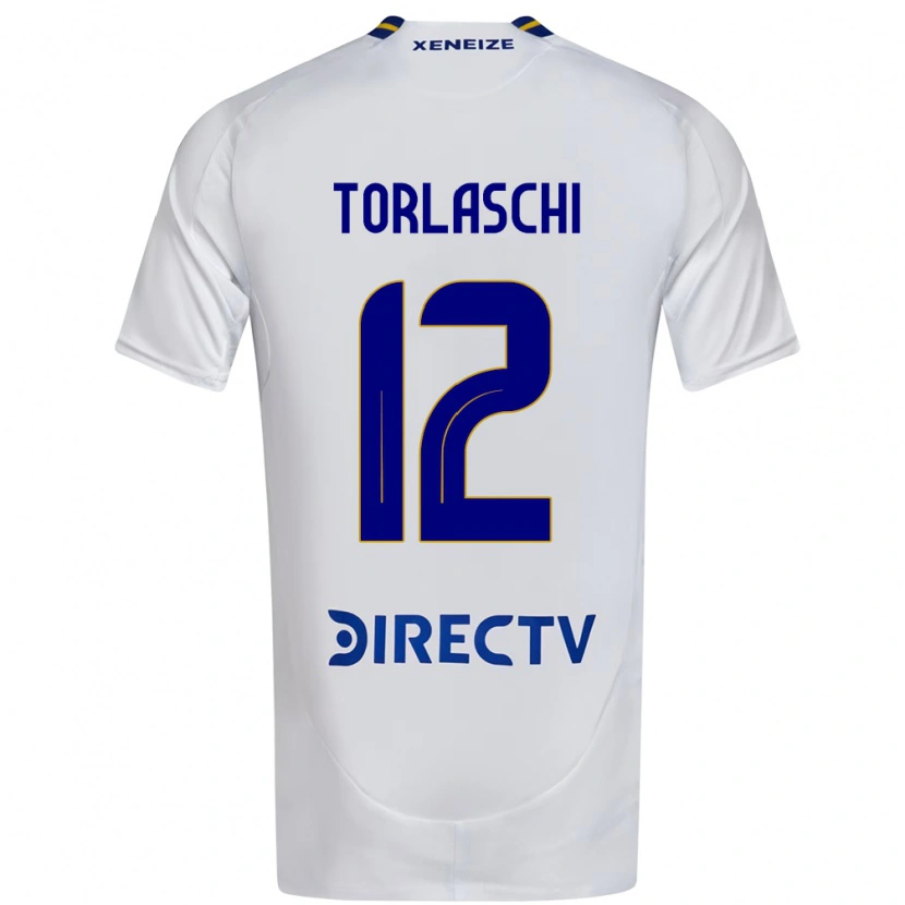 Danxen Dame Lucas Torlaschi #12 Hvit Blå Bortetrøye Drakt Trøye 2025/26 Skjorter T-Skjorte