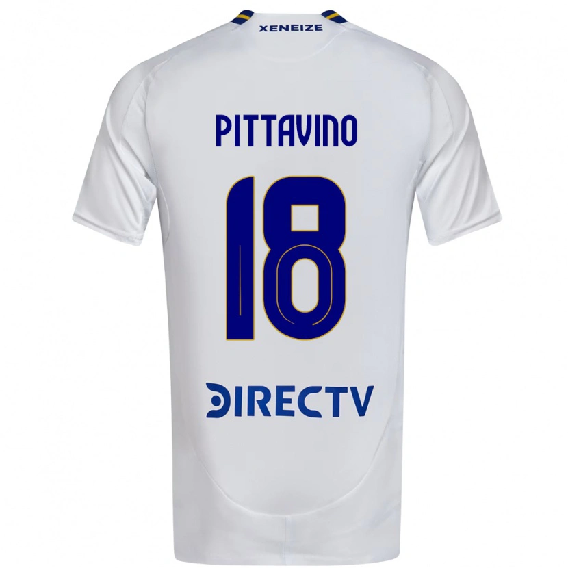 Danxen Dame Rodrigo Pittavino #18 Hvit Blå Bortetrøye Drakt Trøye 2025/26 Skjorter T-Skjorte