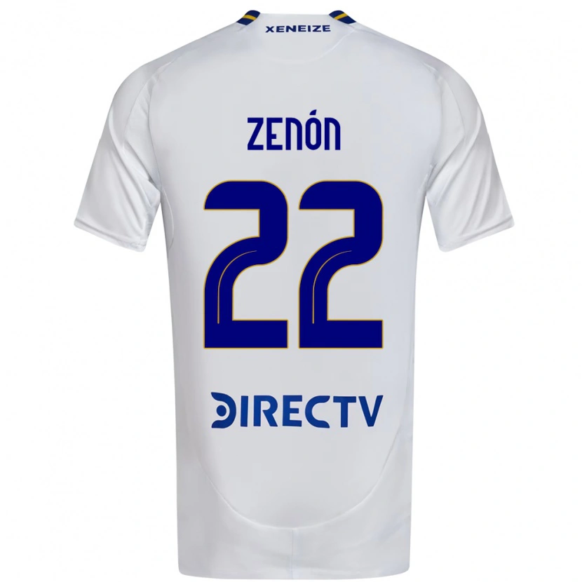 Danxen Dame Kevin Zenón #22 Hvit Blå Bortetrøye Drakt Trøye 2025/26 Skjorter T-Skjorte