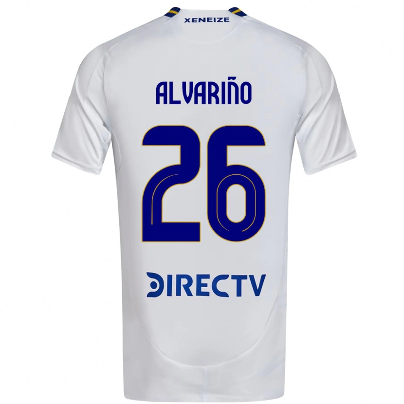 Danxen Dame Alexis Alvariño #26 Hvit Blå Bortetrøye Drakt Trøye 2025/26 Skjorter T-Skjorte