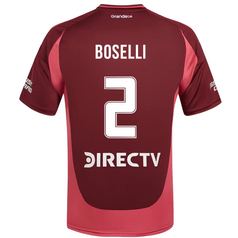 Danxen Dame Sebastián Boselli #2 Burgunder Magenta Bortetrøye Drakt Trøye 2025/26 Skjorter T-Skjorte