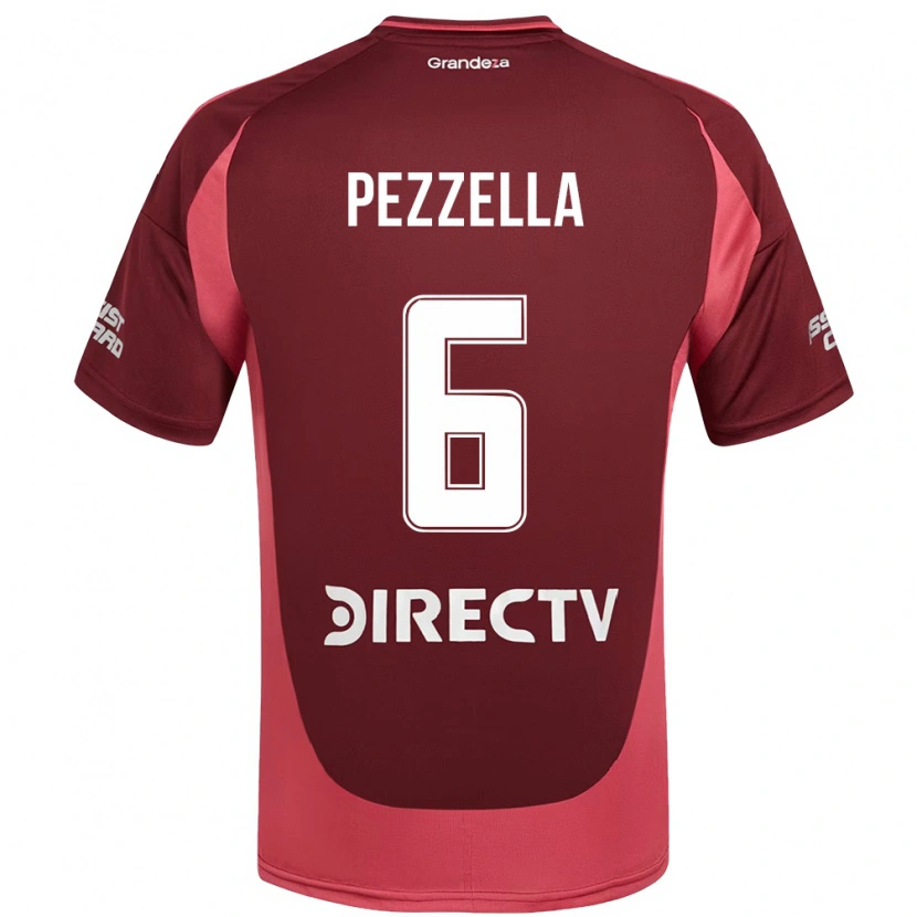 Danxen Dame Germán Pezzella #6 Burgunder Magenta Bortetrøye Drakt Trøye 2025/26 Skjorter T-Skjorte