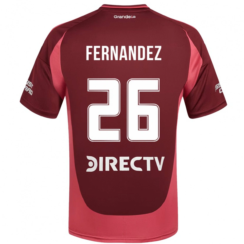 Danxen Dame Nacho Fernández #26 Burgunder Magenta Bortetrøye Drakt Trøye 2025/26 Skjorter T-Skjorte
