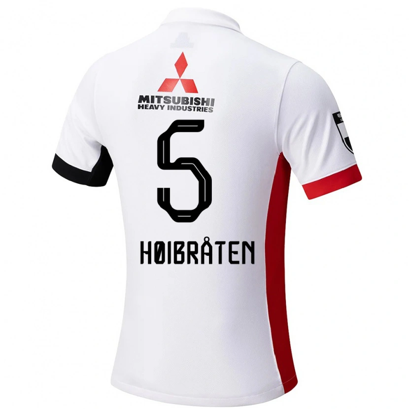 Danxen Dame Marius Høibråten #5 Hvit Svart Bortetrøye Drakt Trøye 2025/26 Skjorter T-Skjorte