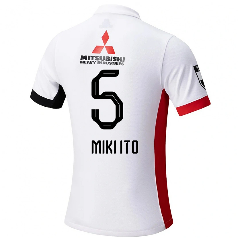 Danxen Dame Miki Ito #5 Hvit Svart Bortetrøye Drakt Trøye 2025/26 Skjorter T-Skjorte