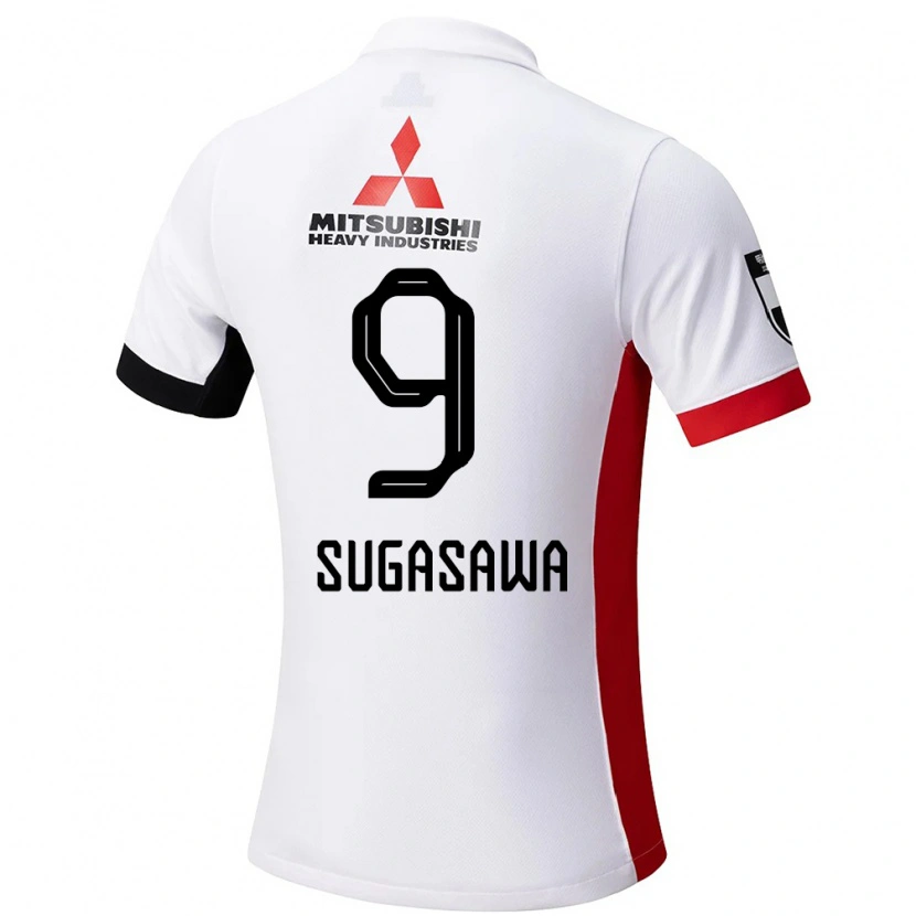 Danxen Dame Yuika Sugasawa #9 Hvit Svart Bortetrøye Drakt Trøye 2025/26 Skjorter T-Skjorte