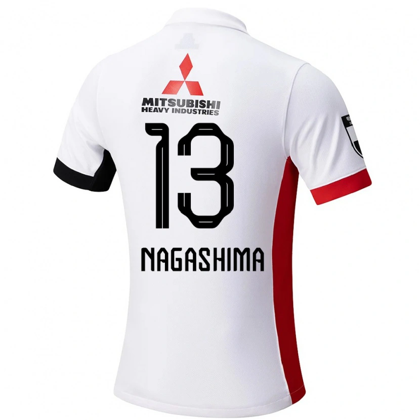 Danxen Dame Reina Nagashima #13 Hvit Svart Bortetrøye Drakt Trøye 2025/26 Skjorter T-Skjorte