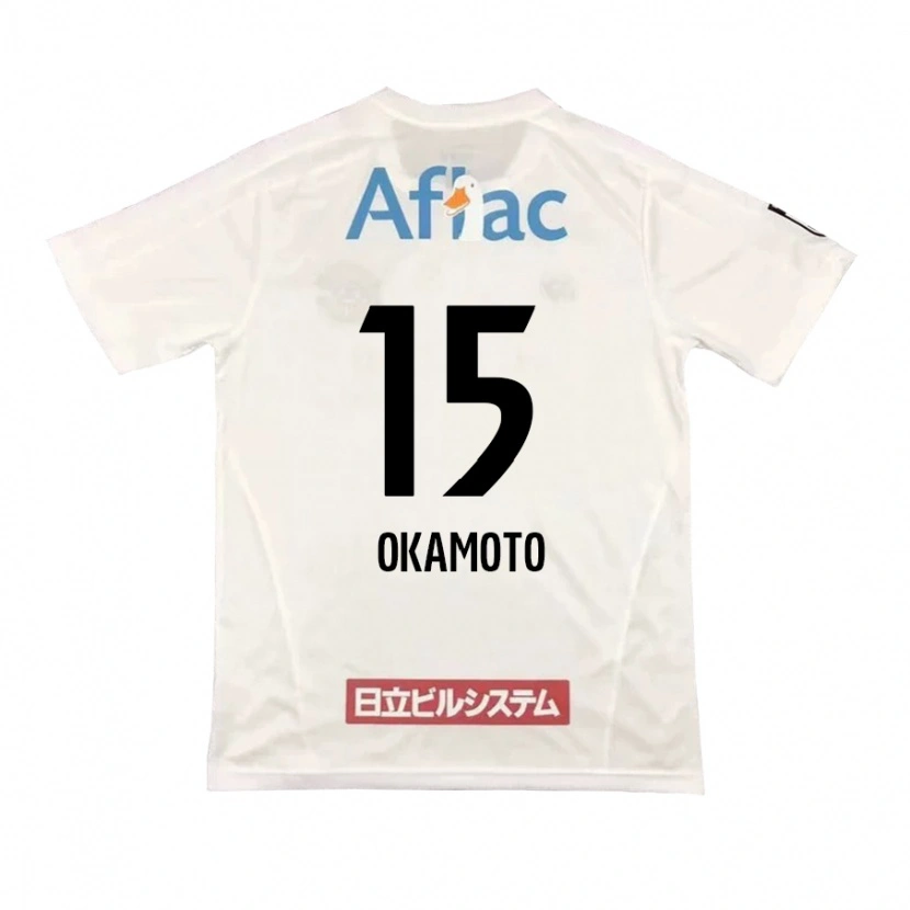 Danxen Dame Ryoji Okamoto #15 Lysegrå Beige Bortetrøye Drakt Trøye 2025/26 Skjorter T-Skjorte