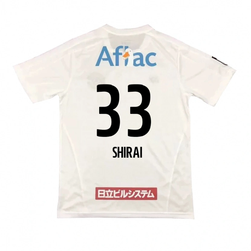 Danxen Dame Eiji Shirai #33 Lysegrå Beige Bortetrøye Drakt Trøye 2025/26 Skjorter T-Skjorte