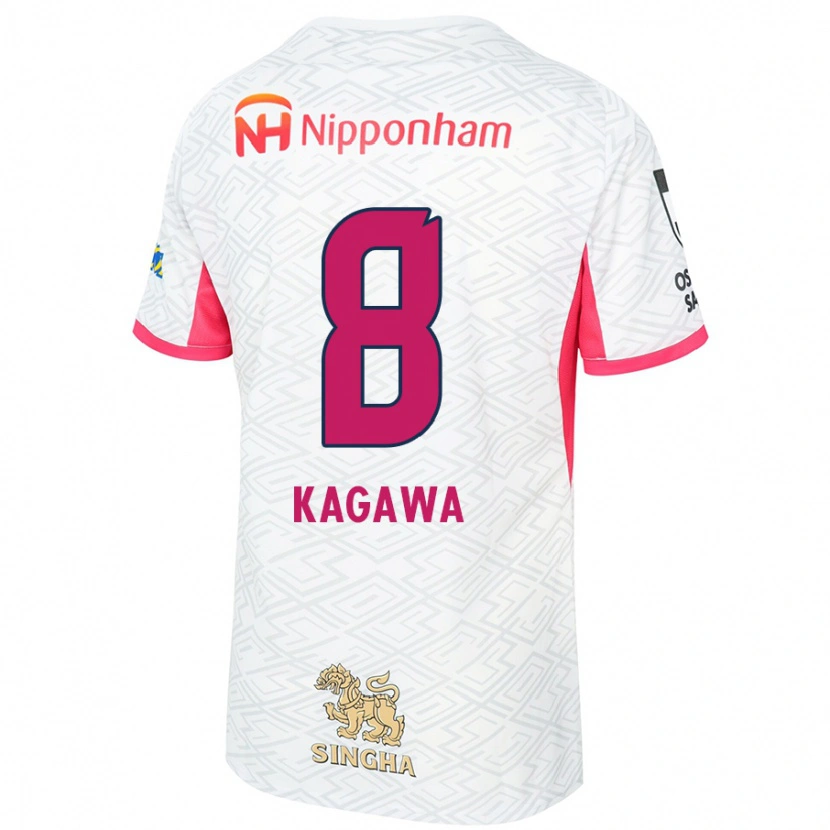 Danxen Dame Shinji Kagawa #8 Hvit Sakura Rosa Bortetrøye Drakt Trøye 2025/26 Skjorter T-Skjorte