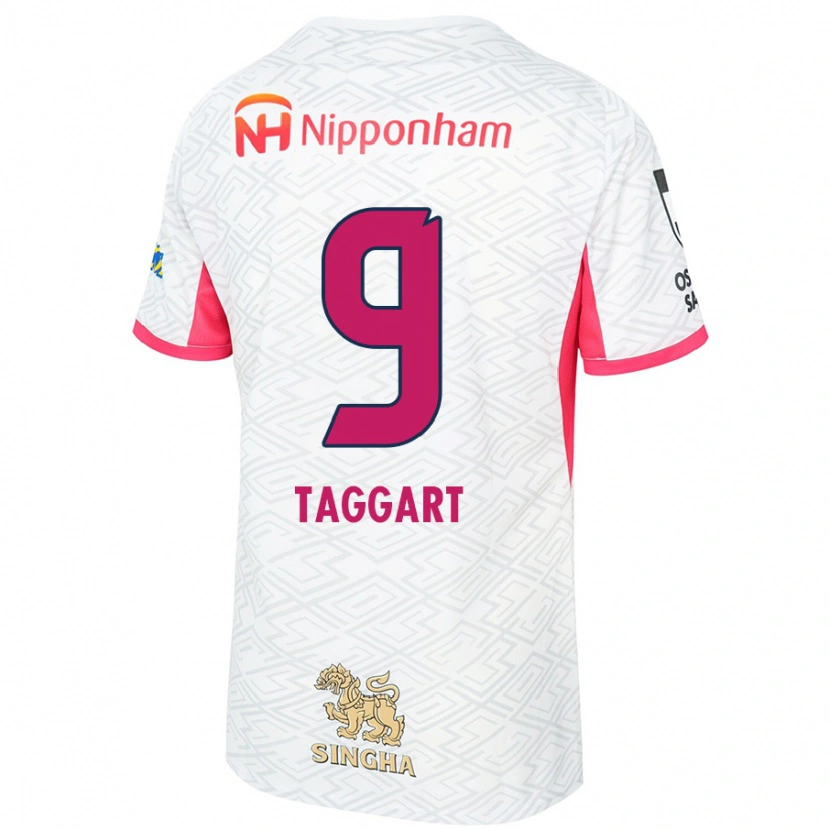 Danxen Dame Adam Taggart #9 Hvit Sakura Rosa Bortetrøye Drakt Trøye 2025/26 Skjorter T-Skjorte
