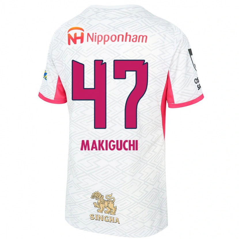 Danxen Dame Kazuma Makiguchi #47 Hvit Sakura Rosa Bortetrøye Drakt Trøye 2025/26 Skjorter T-Skjorte