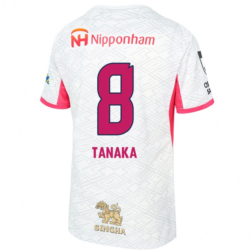 Danxen Dame Tomoko Tanaka #8 Hvit Sakura Rosa Bortetrøye Drakt Trøye 2025/26 Skjorter T-Skjorte