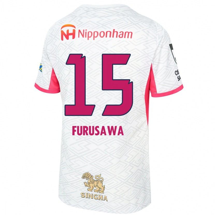 Danxen Dame Rui Furusawa #15 Hvit Sakura Rosa Bortetrøye Drakt Trøye 2025/26 Skjorter T-Skjorte