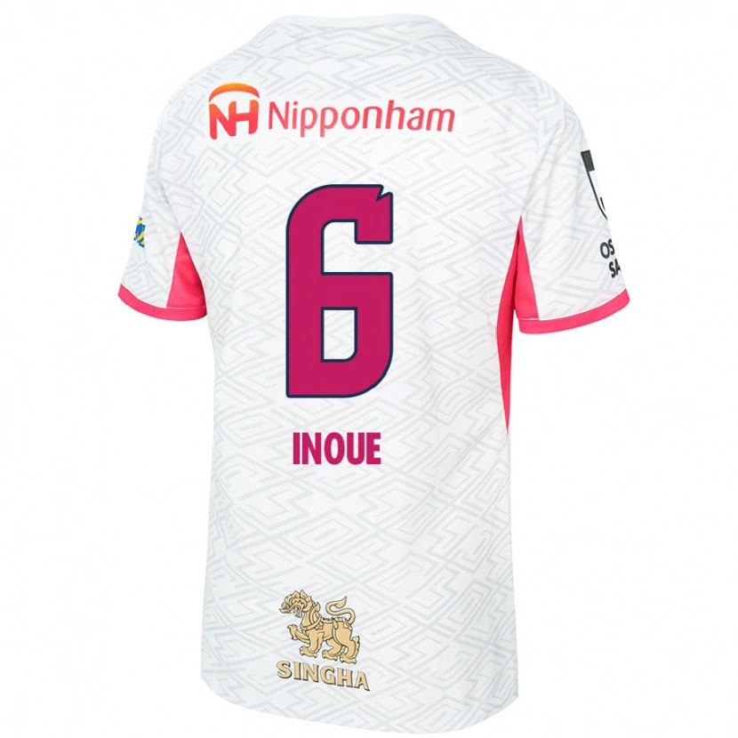 Danxen Dame Hina Inoue #6 Hvit Sakura Rosa Bortetrøye Drakt Trøye 2025/26 Skjorter T-Skjorte