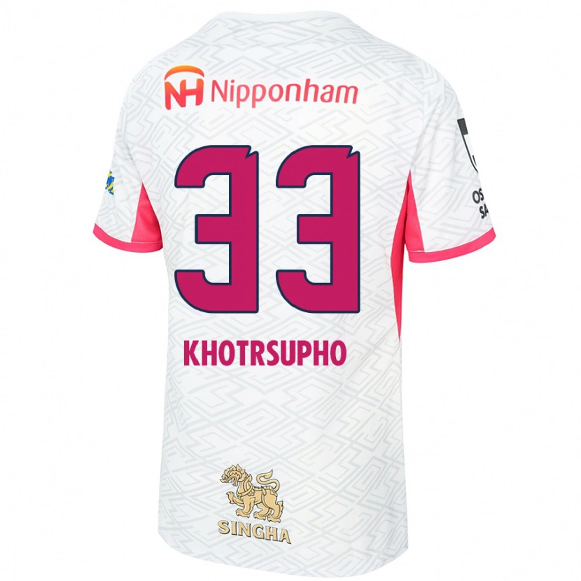 Danxen Dame Tawan Khotrsupho #33 Hvit Sakura Rosa Bortetrøye Drakt Trøye 2025/26 Skjorter T-Skjorte