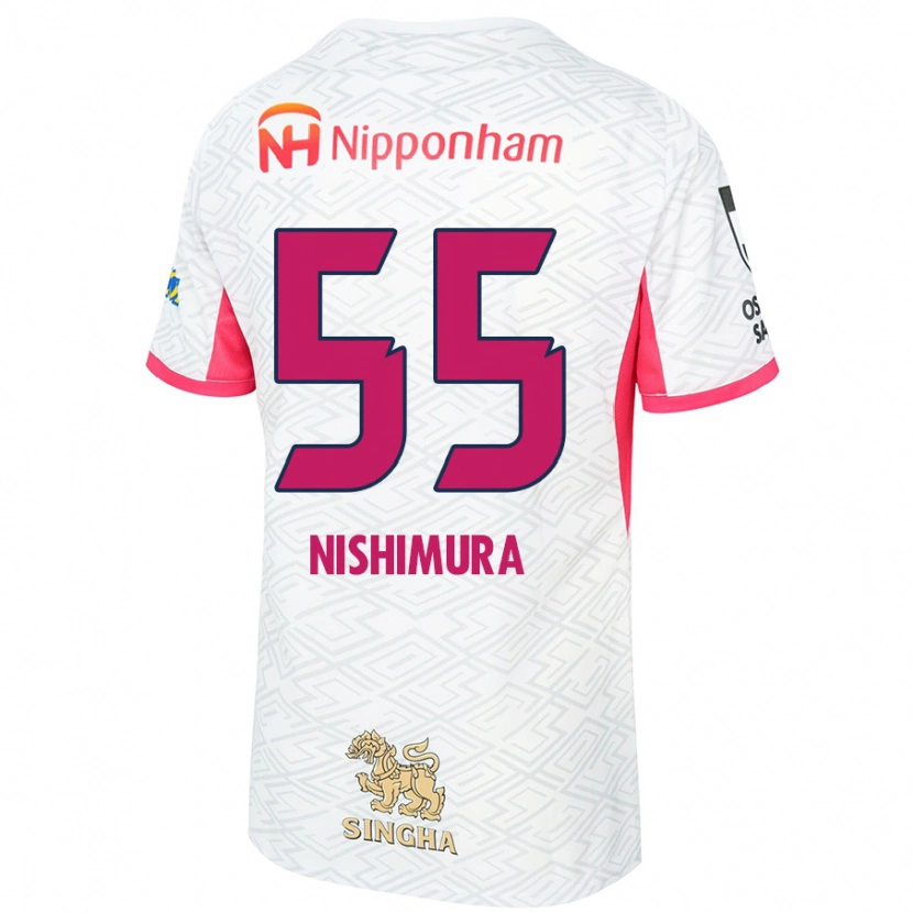 Danxen Dame Subaru Nishimura #55 Hvit Sakura Rosa Bortetrøye Drakt Trøye 2025/26 Skjorter T-Skjorte