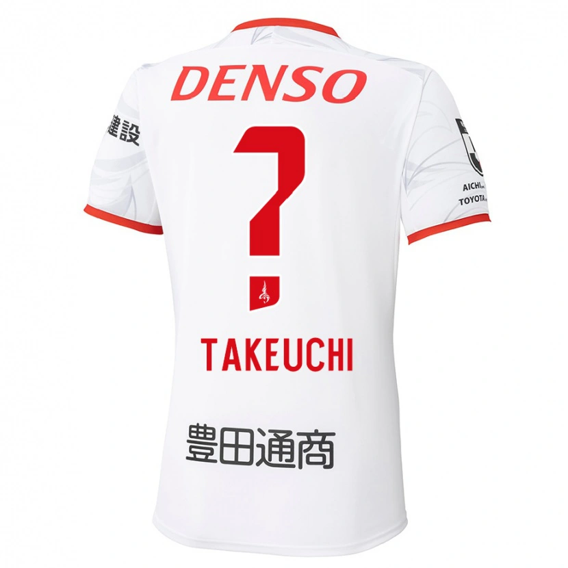 Danxen Dame Yuzo Takeuchi #0 Hvit Rød Bortetrøye Drakt Trøye 2025/26 Skjorter T-Skjorte