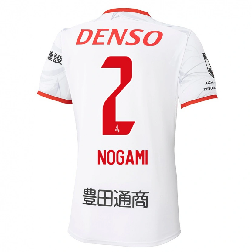 Danxen Dame Yuki Nogami #2 Hvit Rød Bortetrøye Drakt Trøye 2025/26 Skjorter T-Skjorte