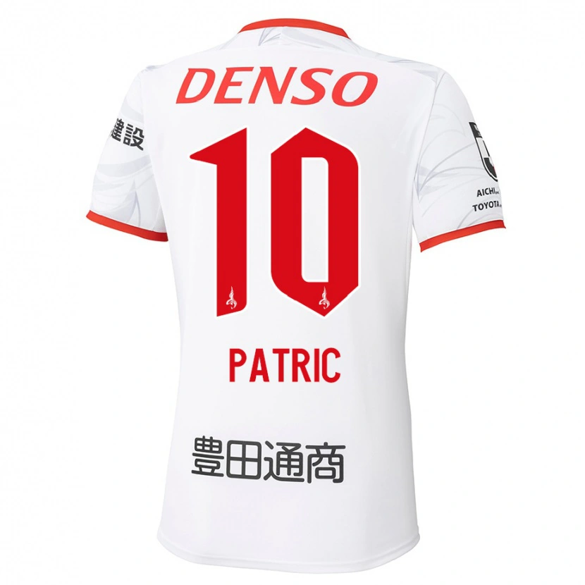 Danxen Dame Patric #10 Hvit Rød Bortetrøye Drakt Trøye 2025/26 Skjorter T-Skjorte