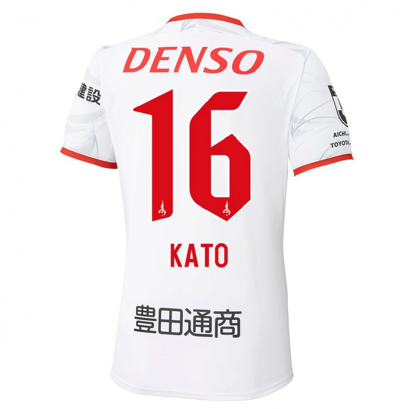 Danxen Dame Naotaro Kato #16 Hvit Rød Bortetrøye Drakt Trøye 2025/26 Skjorter T-Skjorte