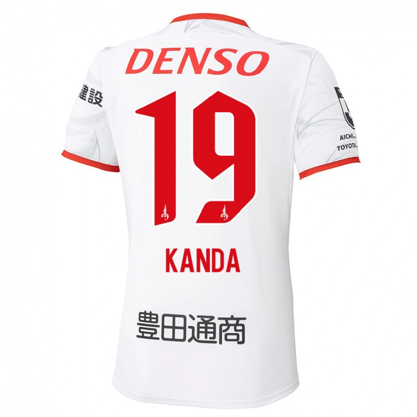 Danxen Dame Ryu Kanda #19 Hvit Rød Bortetrøye Drakt Trøye 2025/26 Skjorter T-Skjorte