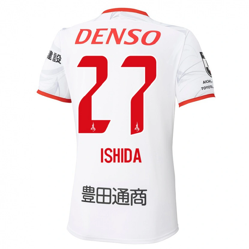 Danxen Dame Kakeru Ishida #27 Hvit Rød Bortetrøye Drakt Trøye 2025/26 Skjorter T-Skjorte