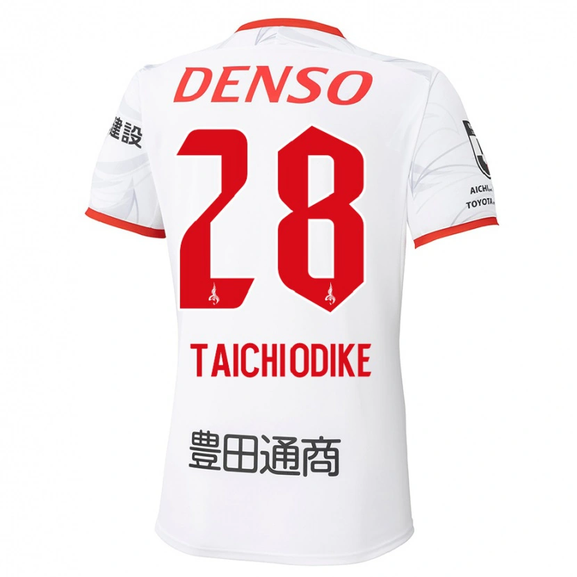 Danxen Dame Chisom Taichi Odike #28 Hvit Rød Bortetrøye Drakt Trøye 2025/26 Skjorter T-Skjorte