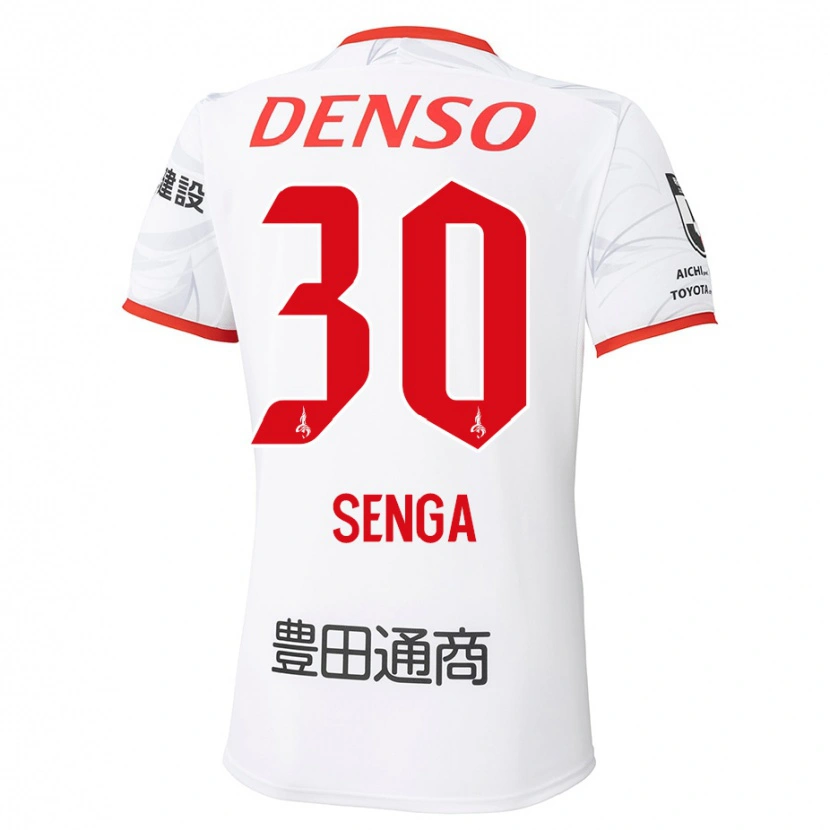 Danxen Dame Shotaro Senga #30 Hvit Rød Bortetrøye Drakt Trøye 2025/26 Skjorter T-Skjorte