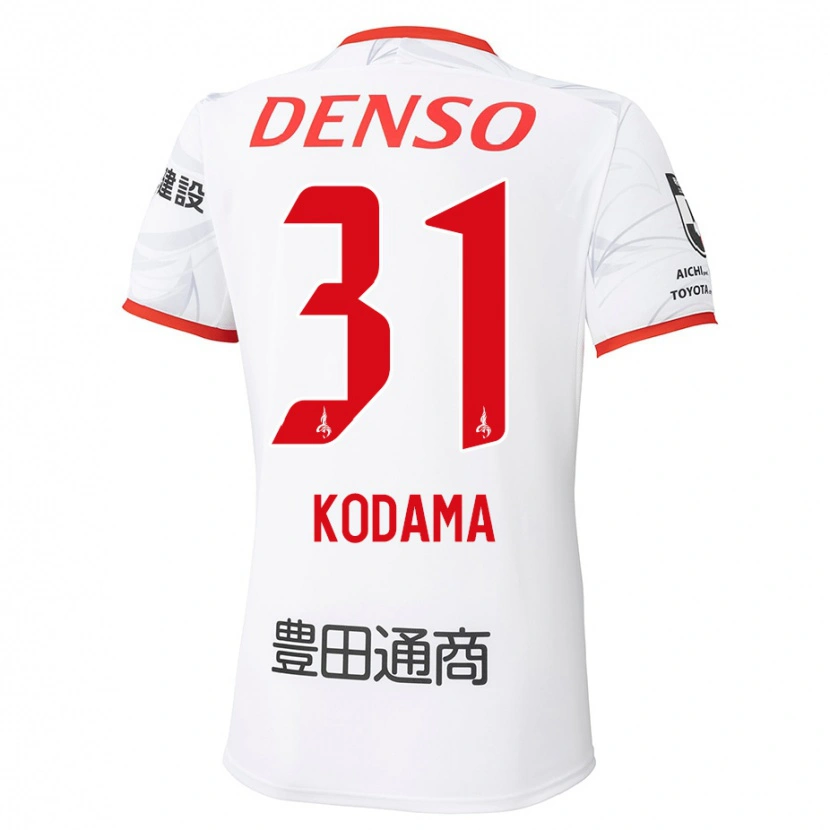Danxen Dame Tsuyoshi Kodama #31 Hvit Rød Bortetrøye Drakt Trøye 2025/26 Skjorter T-Skjorte