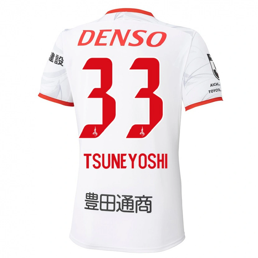Danxen Dame Ryoma Tsuneyoshi #33 Hvit Rød Bortetrøye Drakt Trøye 2025/26 Skjorter T-Skjorte