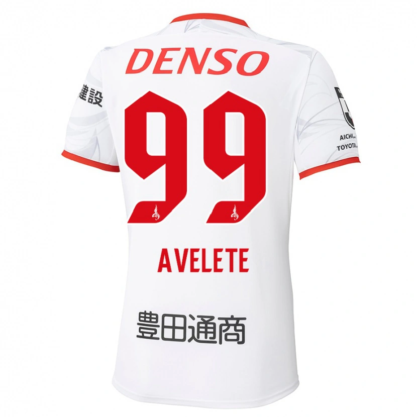 Danxen Dame Yves Avelete #99 Hvit Rød Bortetrøye Drakt Trøye 2025/26 Skjorter T-Skjorte