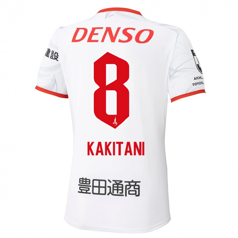 Danxen Dame Yoichiro Kakitani #8 Hvit Rød Bortetrøye Drakt Trøye 2025/26 Skjorter T-Skjorte