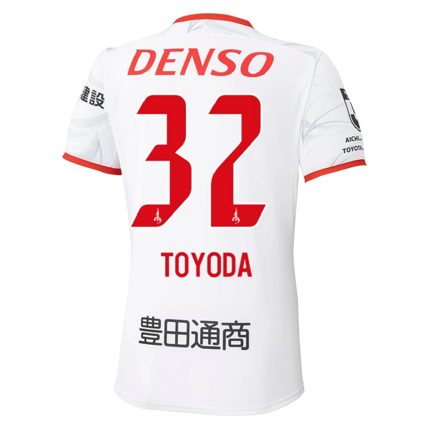 Danxen Dame Koki Toyoda #32 Hvit Rød Bortetrøye Drakt Trøye 2025/26 Skjorter T-Skjorte