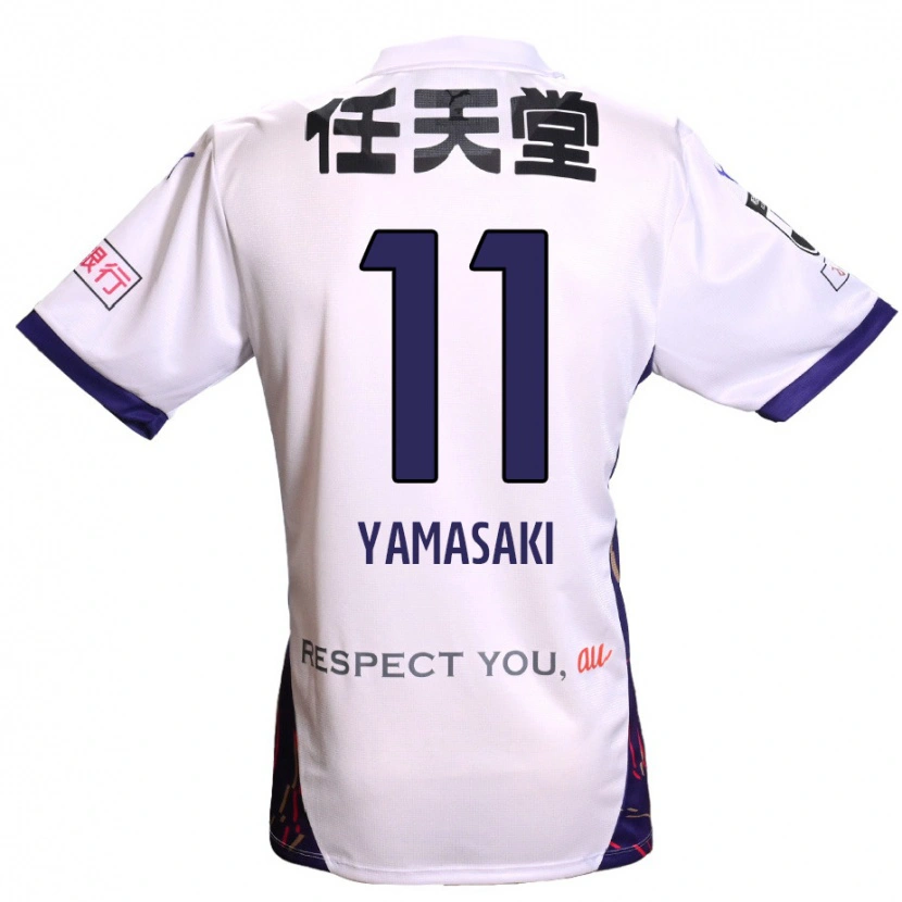 Danxen Dame Ryogo Yamasaki #11 Hvit Lilla Svart Bortetrøye Drakt Trøye 2025/26 Skjorter T-Skjorte