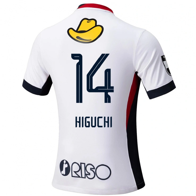 Danxen Dame Yuta Higuchi #14 Hvit Svart Bortetrøye Drakt Trøye 2025/26 Skjorter T-Skjorte