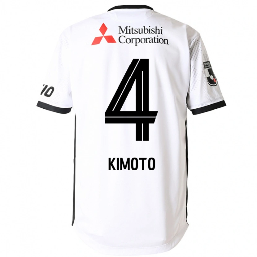 Danxen Dame Yasuki Kimoto #4 Hvit Svart Bortetrøye Drakt Trøye 2025/26 Skjorter T-Skjorte