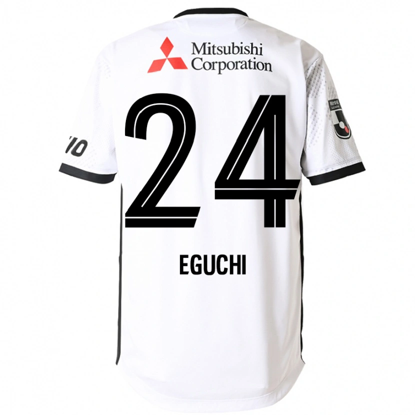 Danxen Dame Kaito Eguchi #24 Hvit Svart Bortetrøye Drakt Trøye 2025/26 Skjorter T-Skjorte