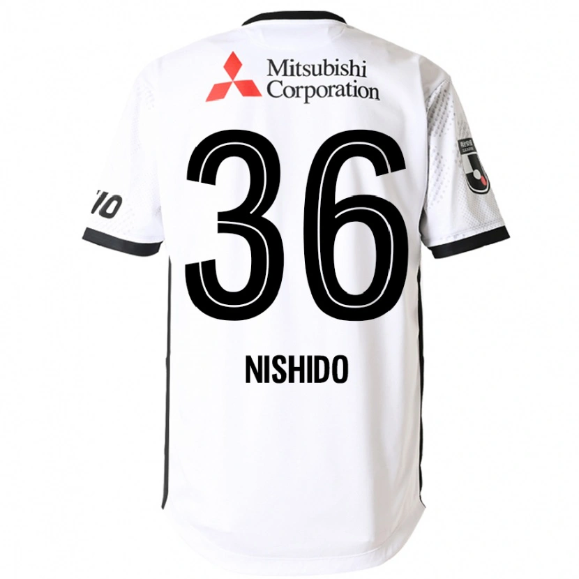 Danxen Dame Hisatoshi Nishido #36 Hvit Svart Bortetrøye Drakt Trøye 2025/26 Skjorter T-Skjorte