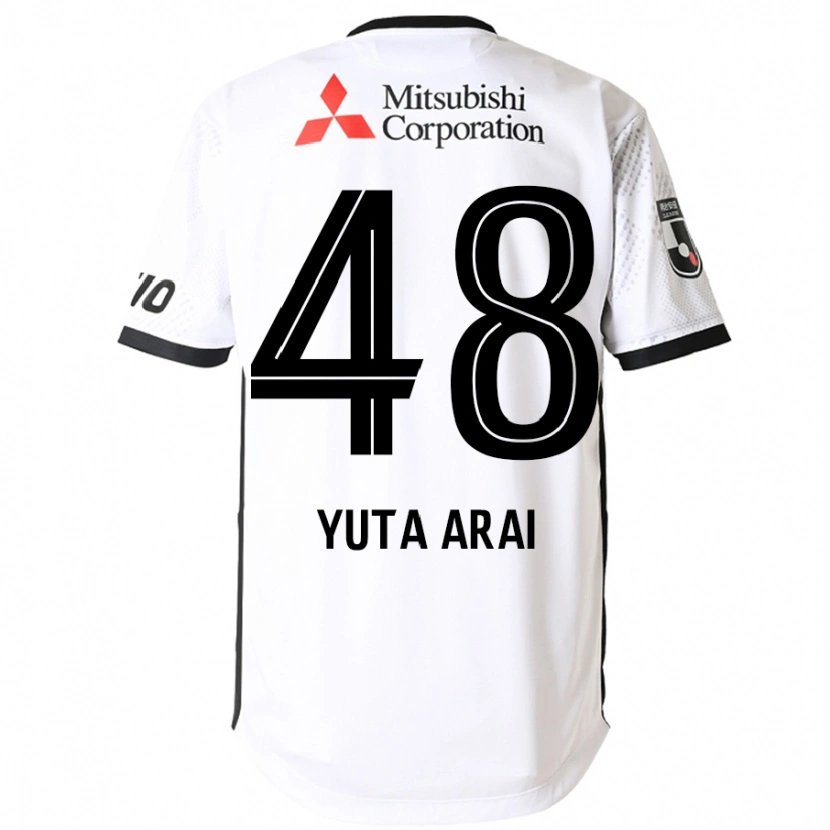 Danxen Dame Yuta Arai #48 Hvit Svart Bortetrøye Drakt Trøye 2025/26 Skjorter T-Skjorte
