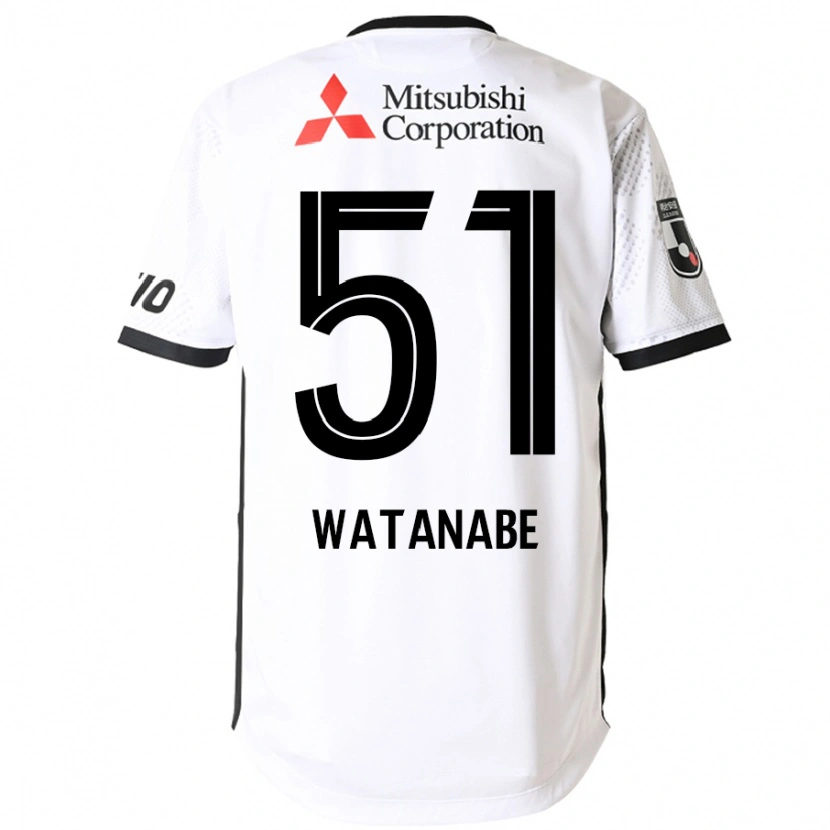 Danxen Dame Matthew Watanabe #51 Hvit Svart Bortetrøye Drakt Trøye 2025/26 Skjorter T-Skjorte